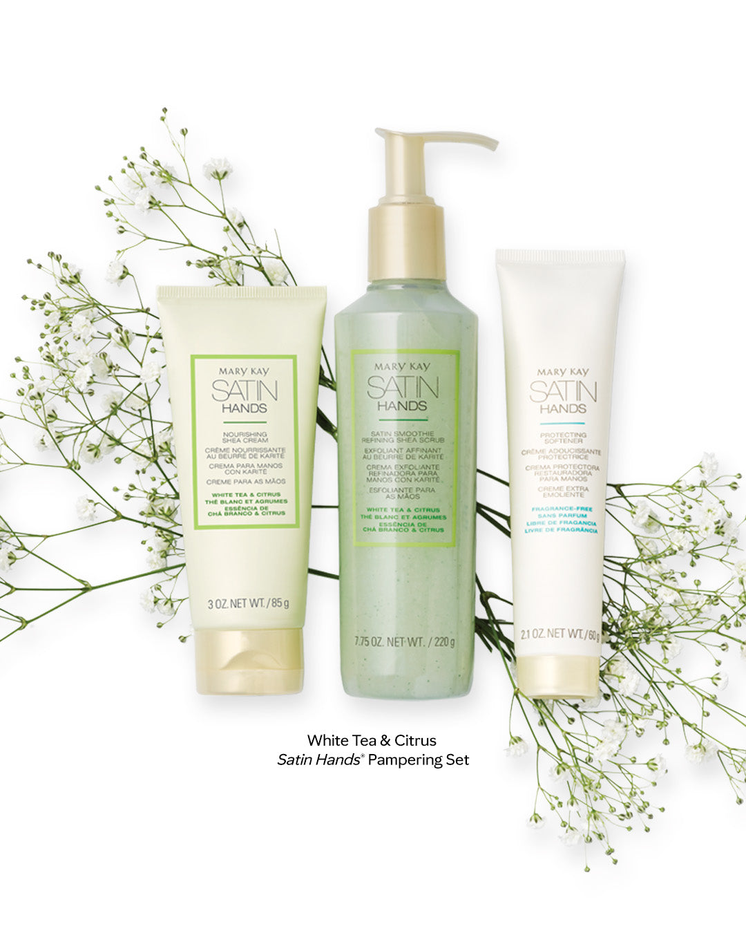 Mary Kay Satin Hands Pampering Set (White Tea & Citrus)