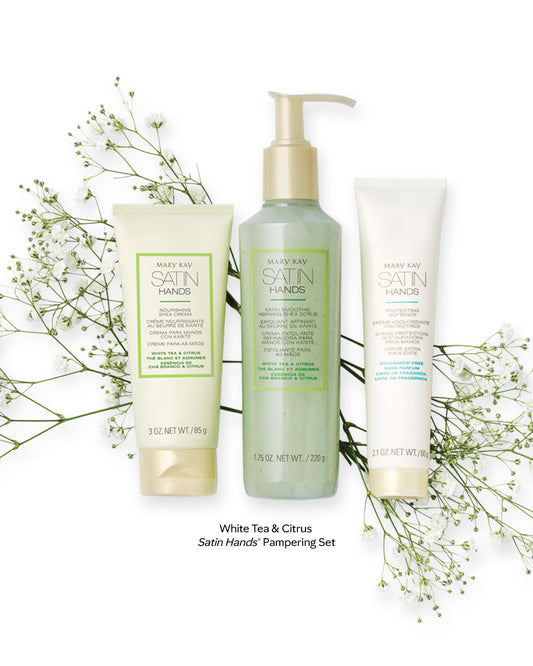 Mary Kay Satin Hands Pampering Set (White Tea & Citrus)